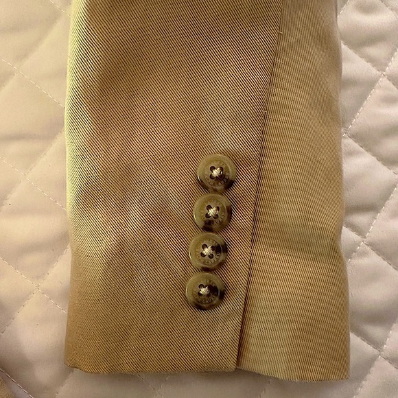 Lauren Ralph Lauren Women's Yellow Cream Double-Breasted Blazer - Picture 7 of 13